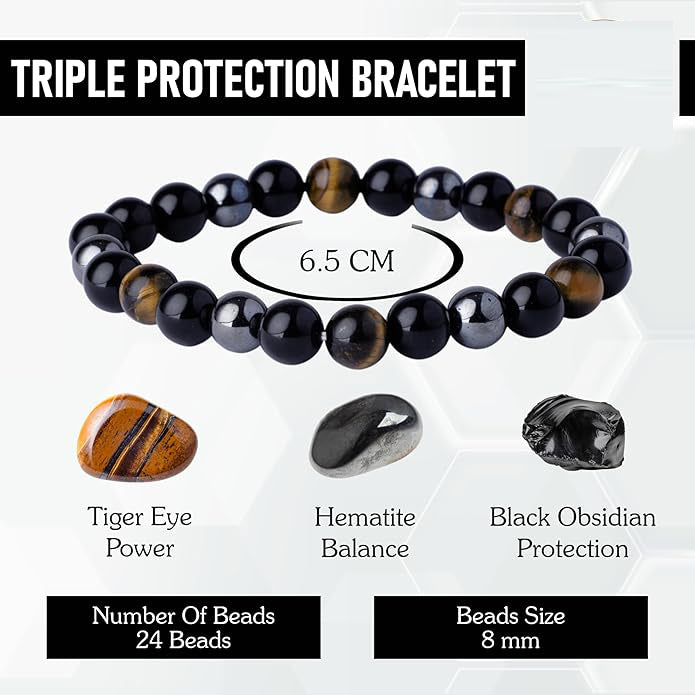 GOLDEN QUARTZ - Glowriti Black Tourmaline Bracelet
