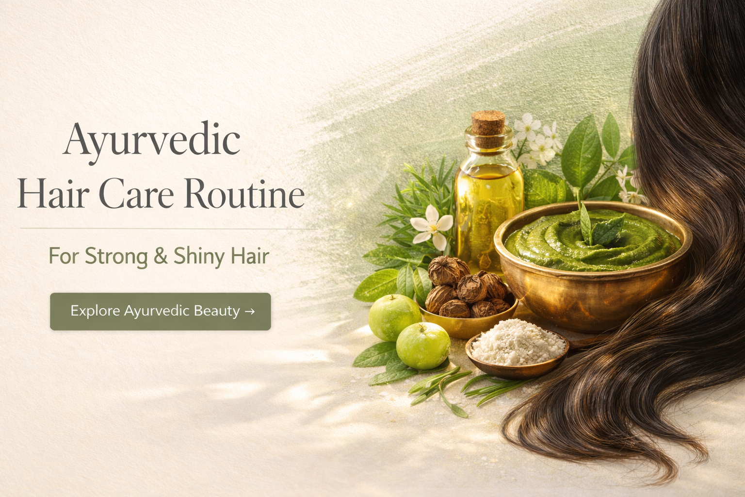 Ayurvedic Hair Care Routine for Strong & Shiny Hair