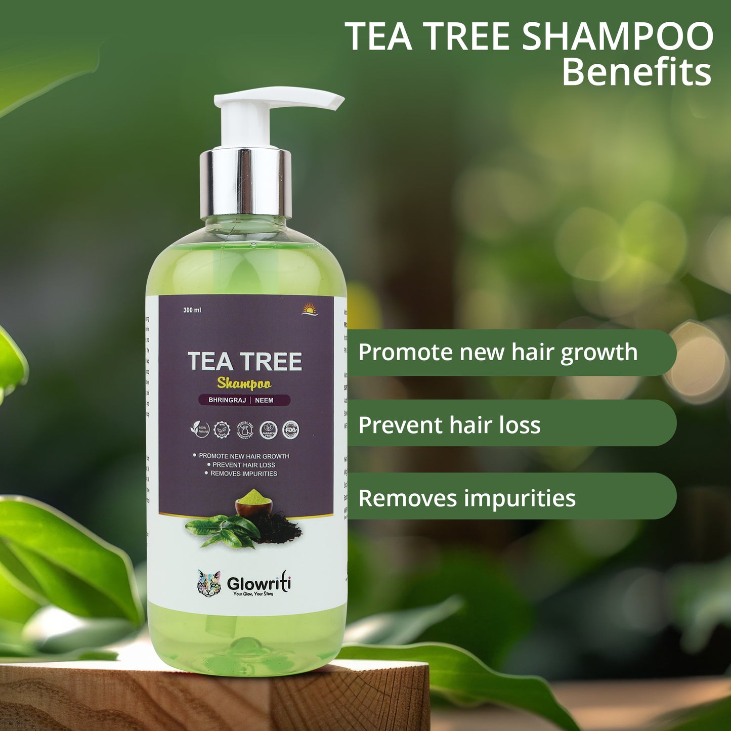 Glowriti Tea Tree Shampoo – 300ml