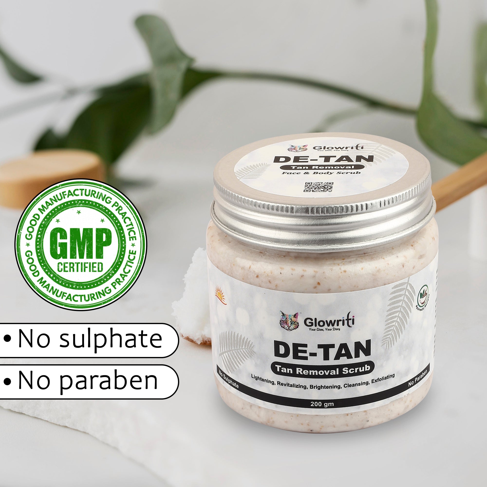 Glowriti De-tan Face & Body Scrub  (200 ml)