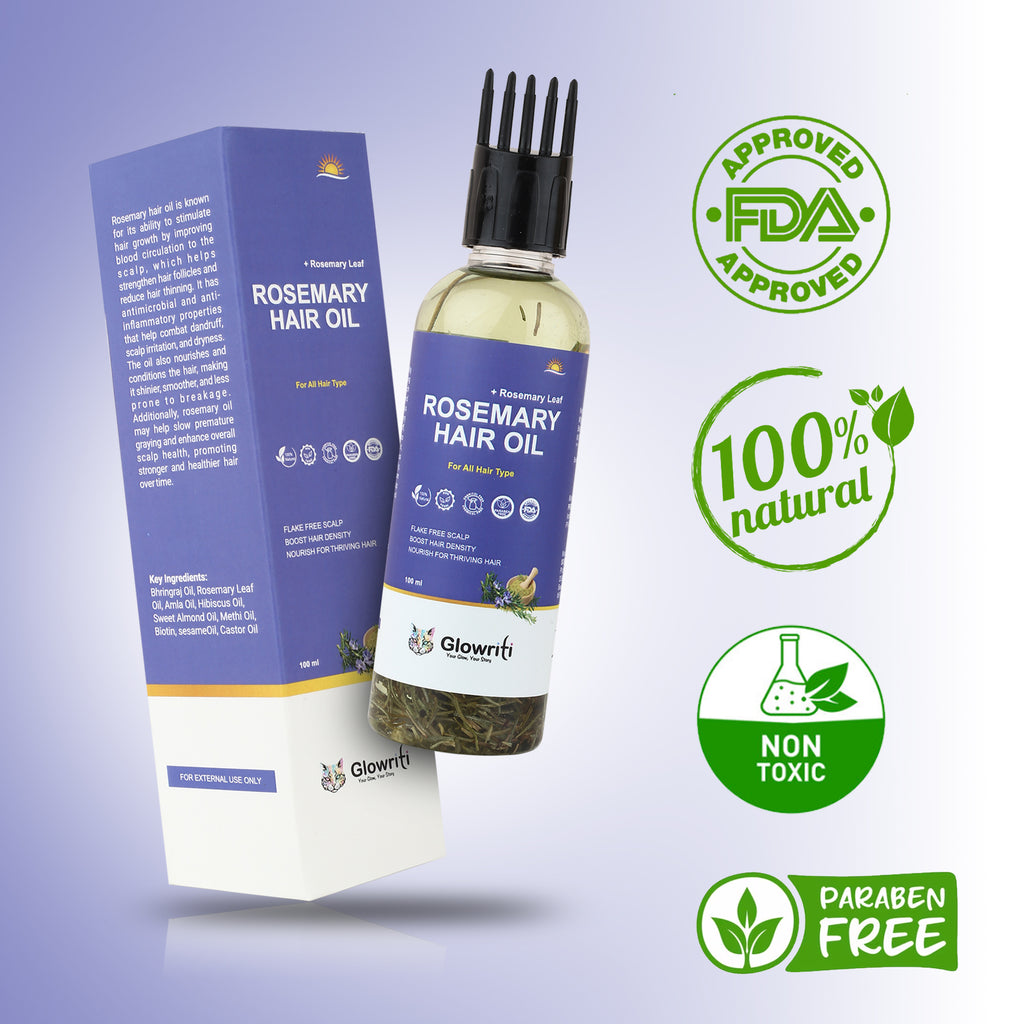 Glowriti 100% Natural & Herbal Rosemary Hair Oil | 100 ml