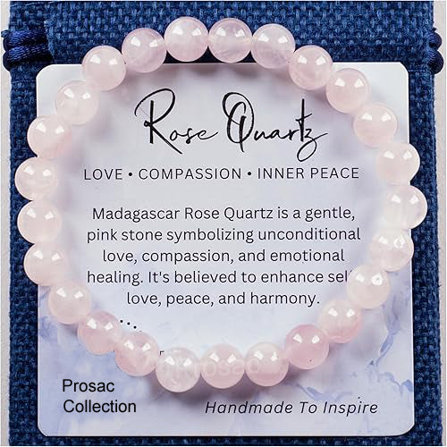 Natural Rose Quartz Bracelet By Glowriti