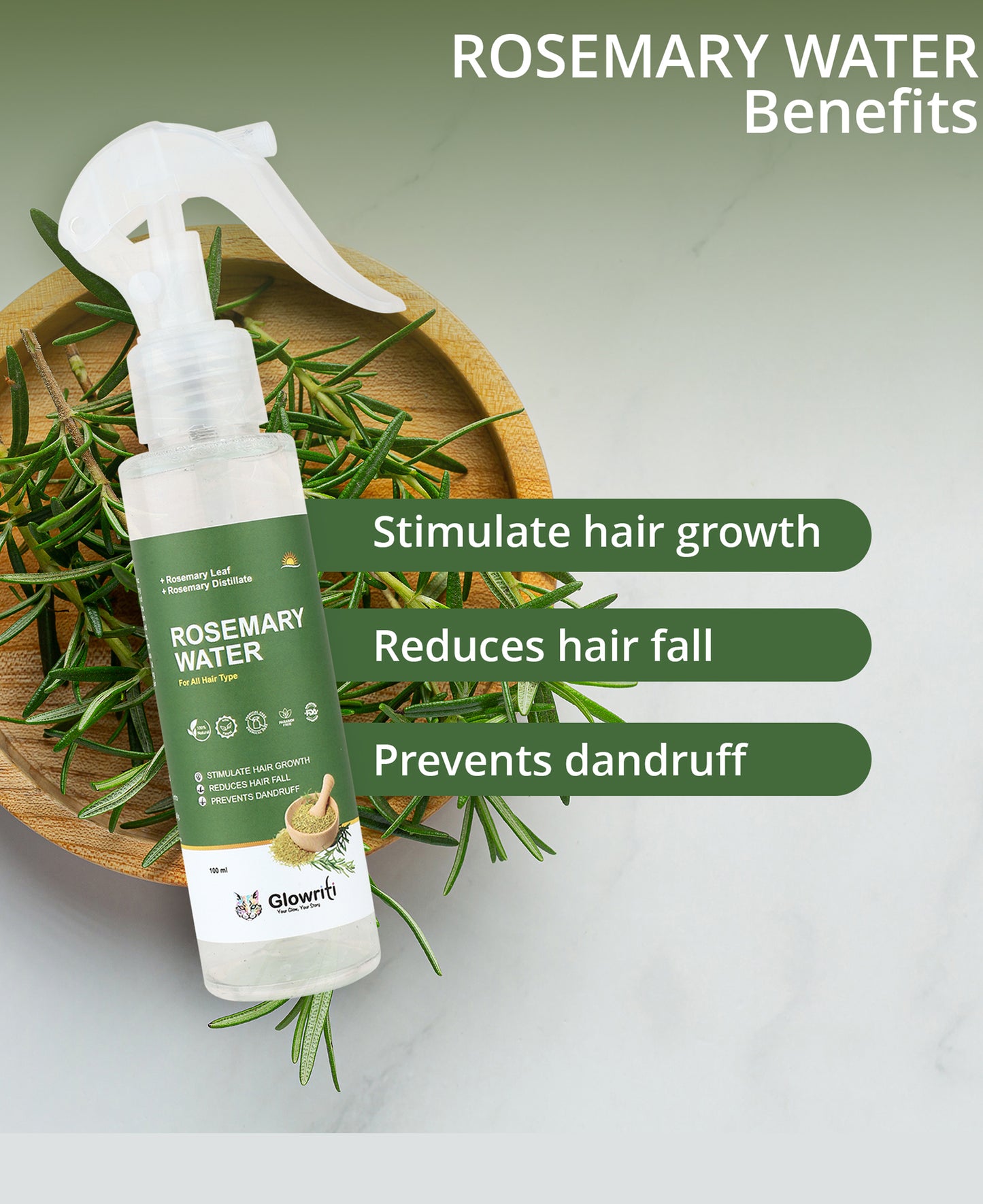Glowriti Rosemary Water For Hair Growth (100 ml)