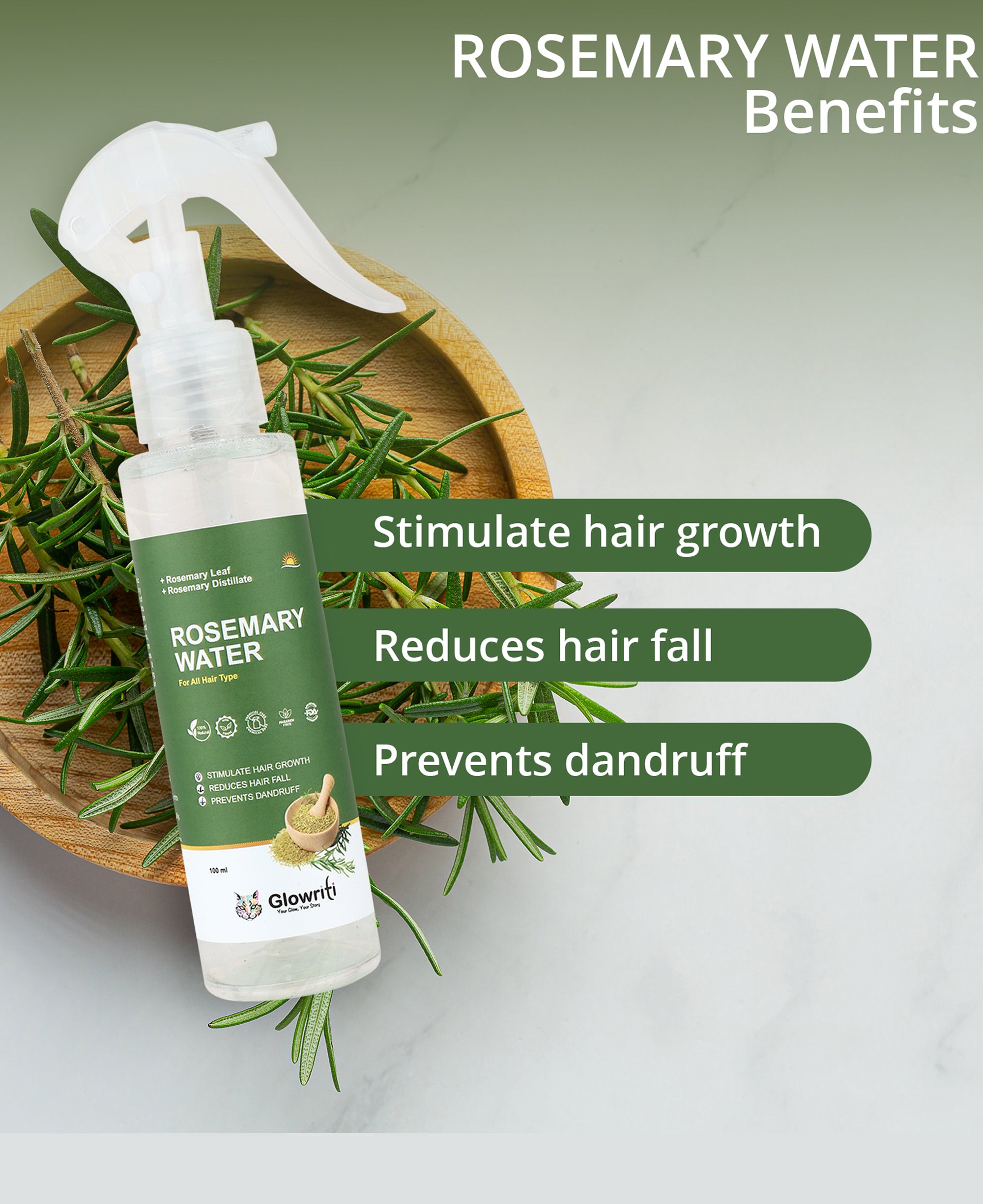 Glowriti Rosemary Water For Hair Growth (100 ml)