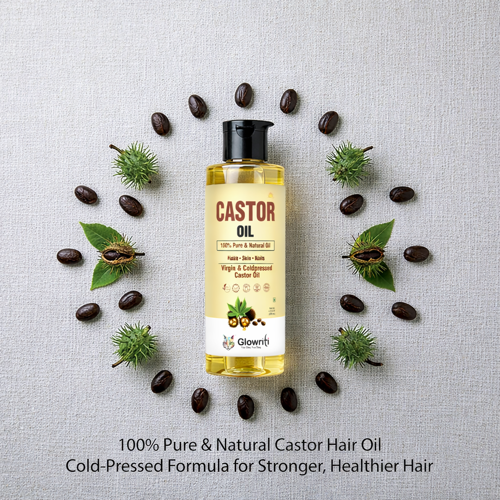 Glowriti Cold Pressed Castor Oil(arandi tel) | Hair & Skin Oil | 200 ml