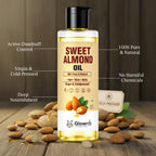 Glowriti Cold Pressed Sweet Almond Oil | Hair & Skin Oil | 200 ml