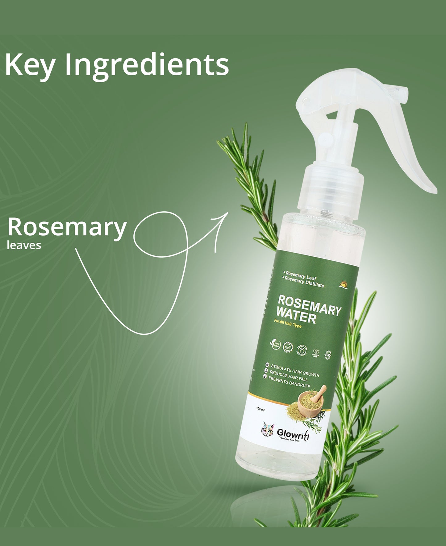 Glowriti Rosemary Water For Hair Growth (100 ml)