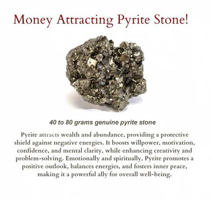 Glowriti Natural Pyrite Stone – Raw Healing Crystal for Protection, Wealth & Energy