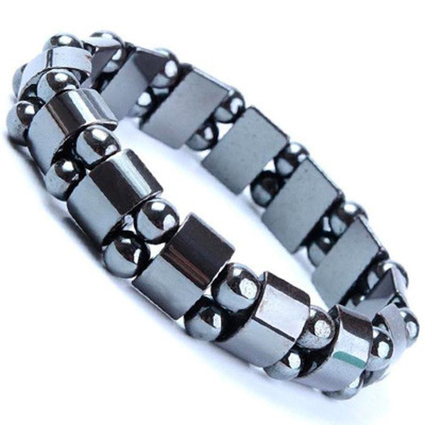 Glowriti Magnetic Sugar Control Bracelet,Unisex Stylish Health Care Magnetic Black Stone Therapy Bracelet