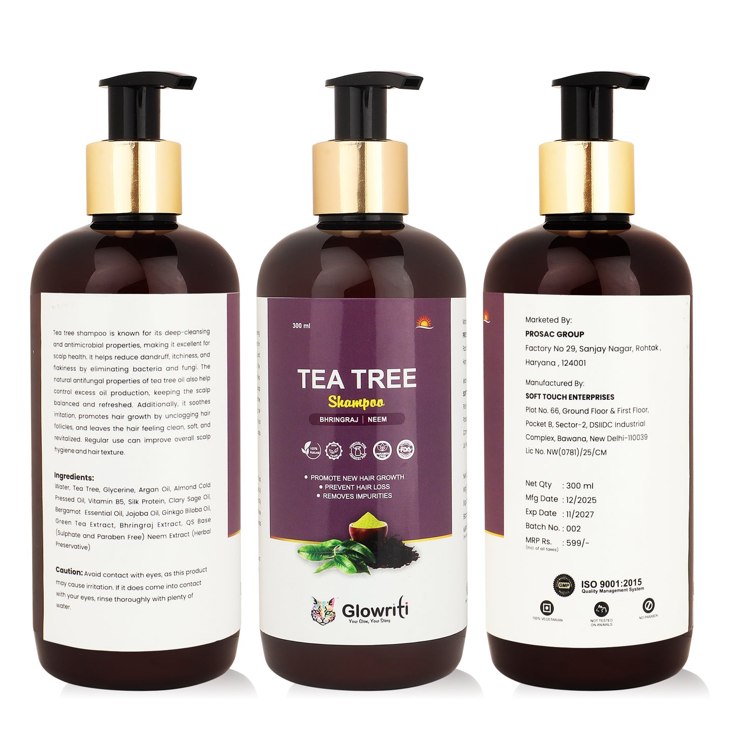 Glowriti Tea Tree Shampoo – 300ml
