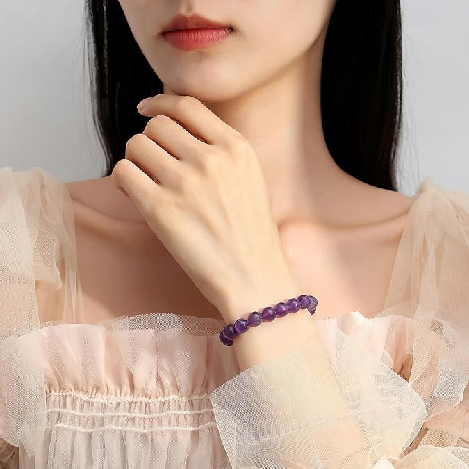 Natural Amethyst Bracelet By Glowriti