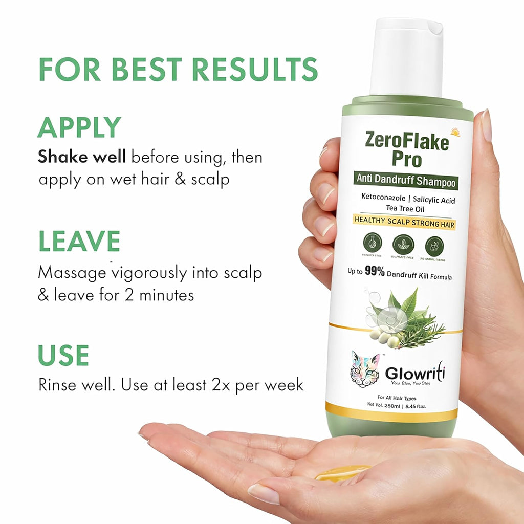 Zero Flake Pro Anti-Dandruff Shampoo | Guaranteed Visible Results