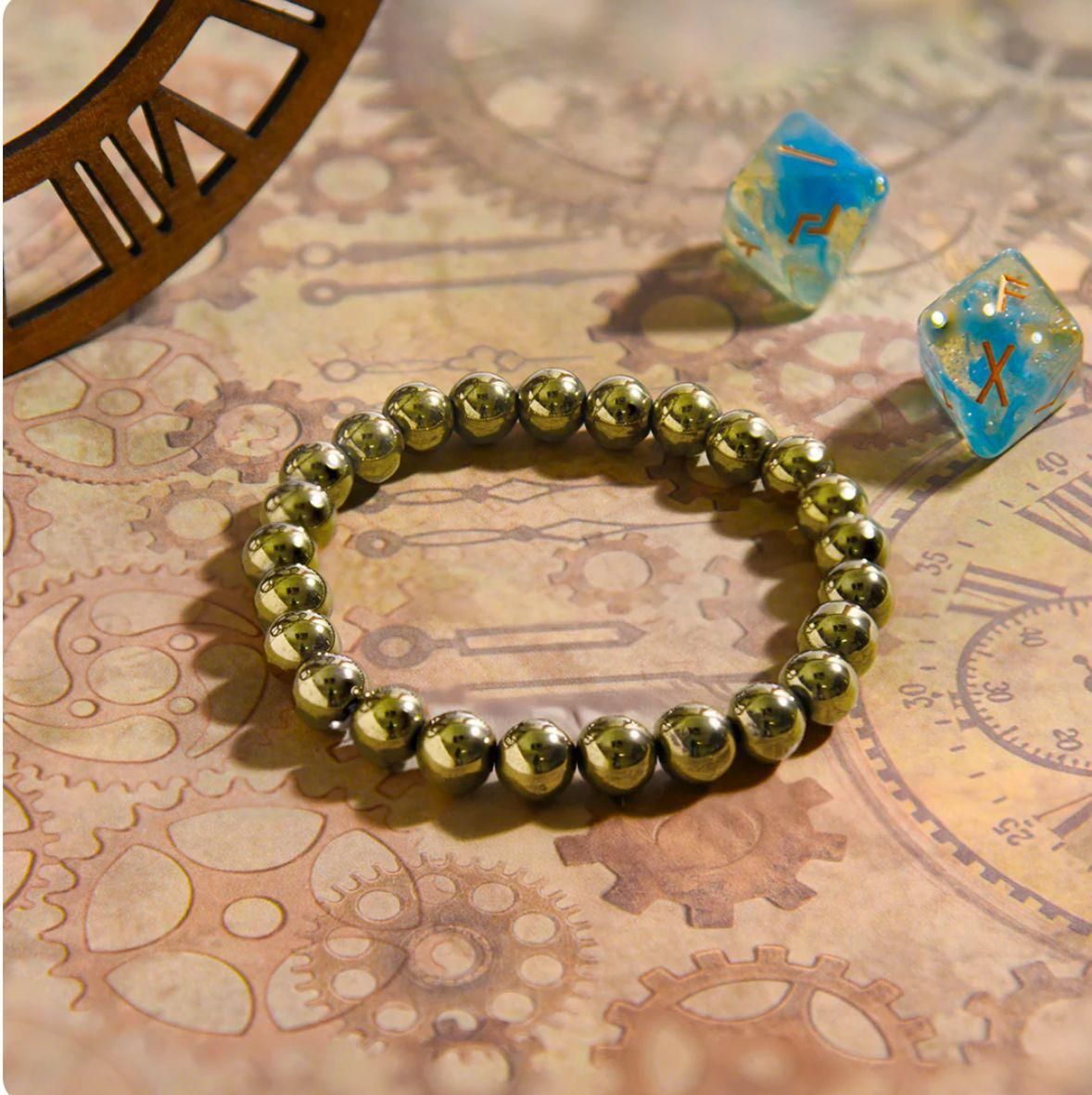 Glowriti Pyrite Stone Bracelet For Men & Women, Money Magnet Bracelet, Attracts Money