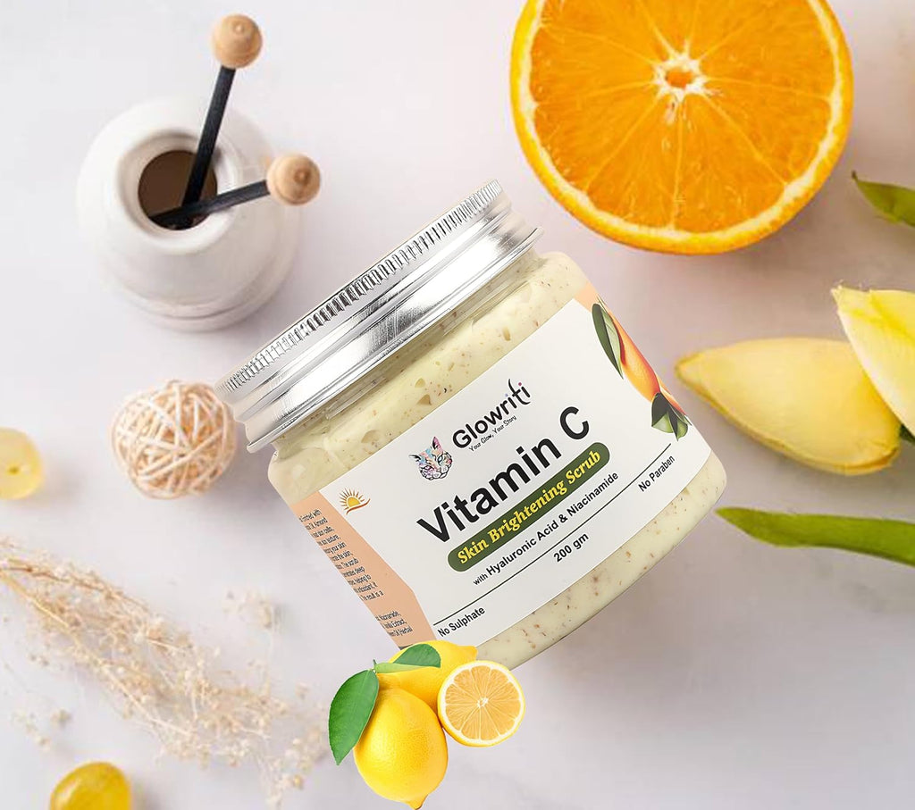 Glowriti Vitamin C Skin Brightening Face Serum Scrub  (200 g)