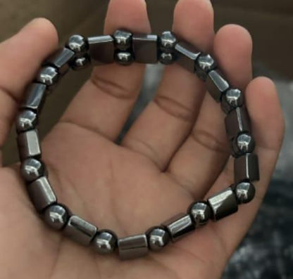 Glowriti Magnetic Sugar Control Bracelet,Unisex Stylish Health Care Magnetic Black Stone Therapy Bracelet