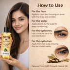 Glowriti Cold Pressed Castor Oil(arandi tel) | Hair & Skin Oil | 200 ml