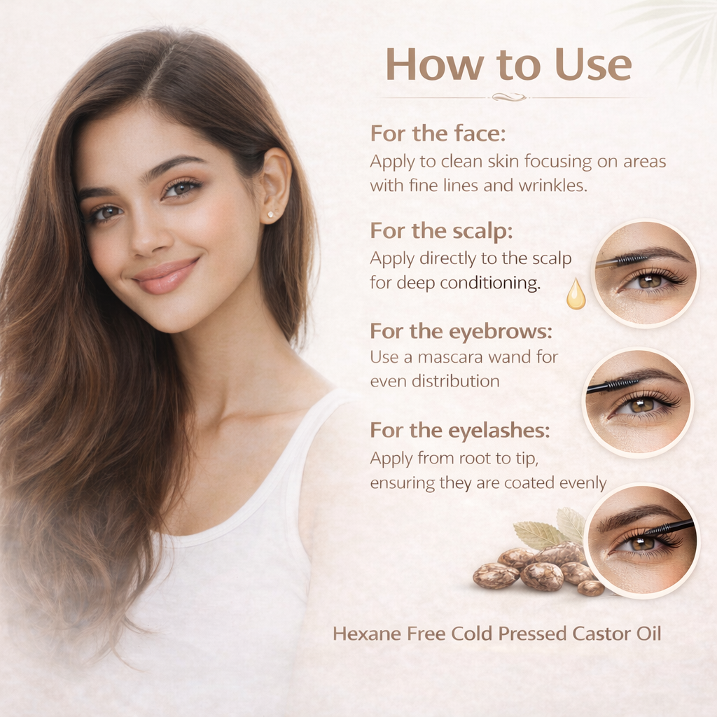 Glowriti Cold Pressed Castor Oil(arandi tel) | Hair & Skin Oil | 200 ml