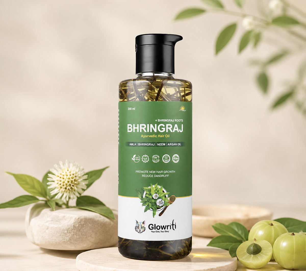 Ayurvedic Natural Maha Bhringraj Hair Oil (200ml)