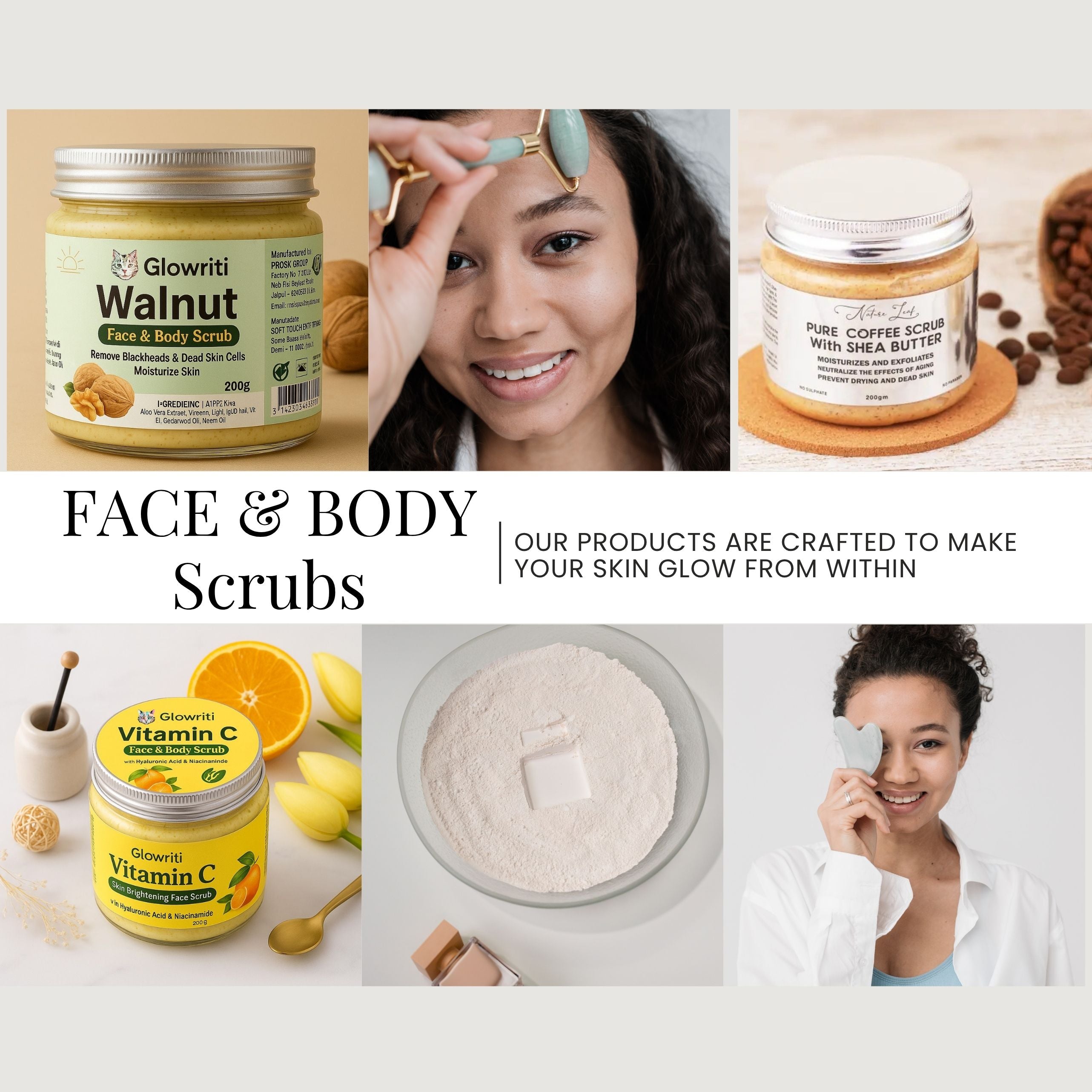 Glowriti Naturals Exfoliating Walnut Scrub  (200 g)