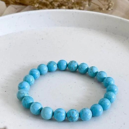 Glowriti Firoza (Turquoise) Stone-Beads Bracelet