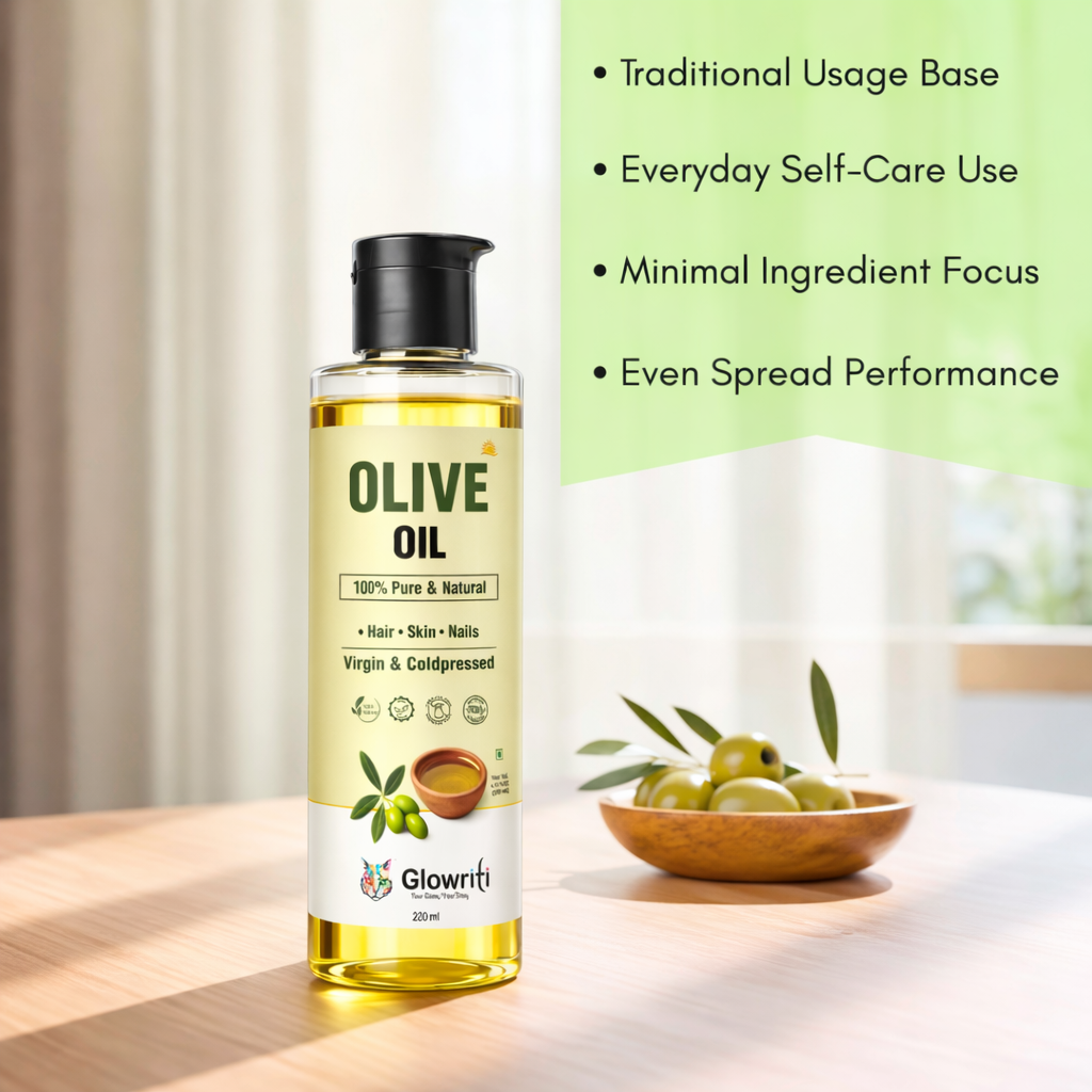 Glowriti Extra Virgin Cold Pressed Olive(Jaitun) Oil (200 ml)
