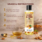 Glowriti Pure Cold Pressed Sweet Almond Oil With Real Almond for Hair Growth and Glowing Skin & Face - 200ml