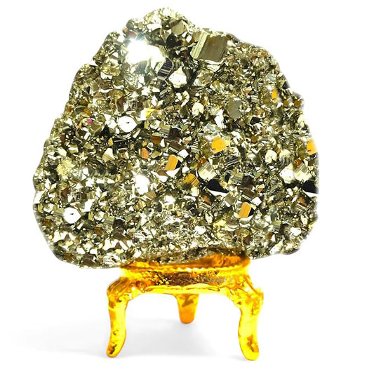 Pyrite Stone Original Cluster with Stand 40 to 80 Gram