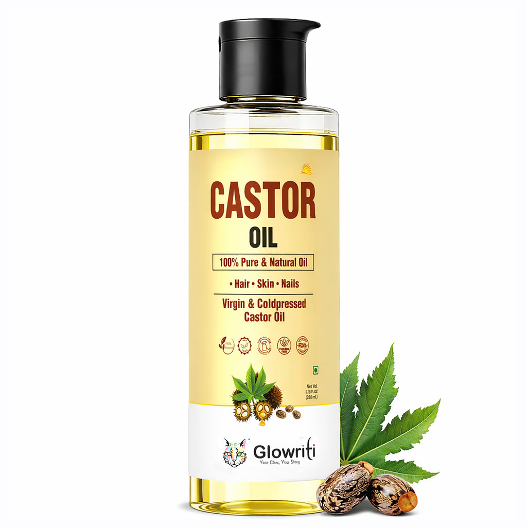 Glowriti Cold Pressed Castor Oil(arandi tel) | Hair & Skin Oil | 200 ml