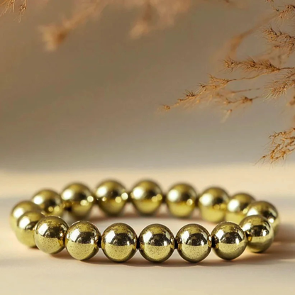 Glowriti Pyrite Stone Bracelet For Men & Women, Money Magnet Bracelet, Attracts Money