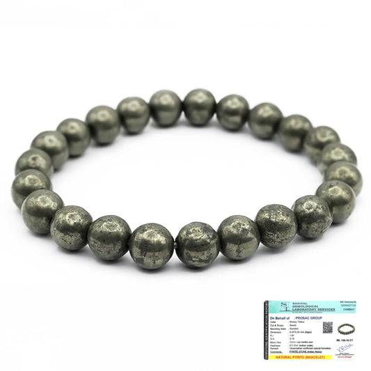 Glowriti Pyrite Gemstone Bracelet – Natural Healing Crystal