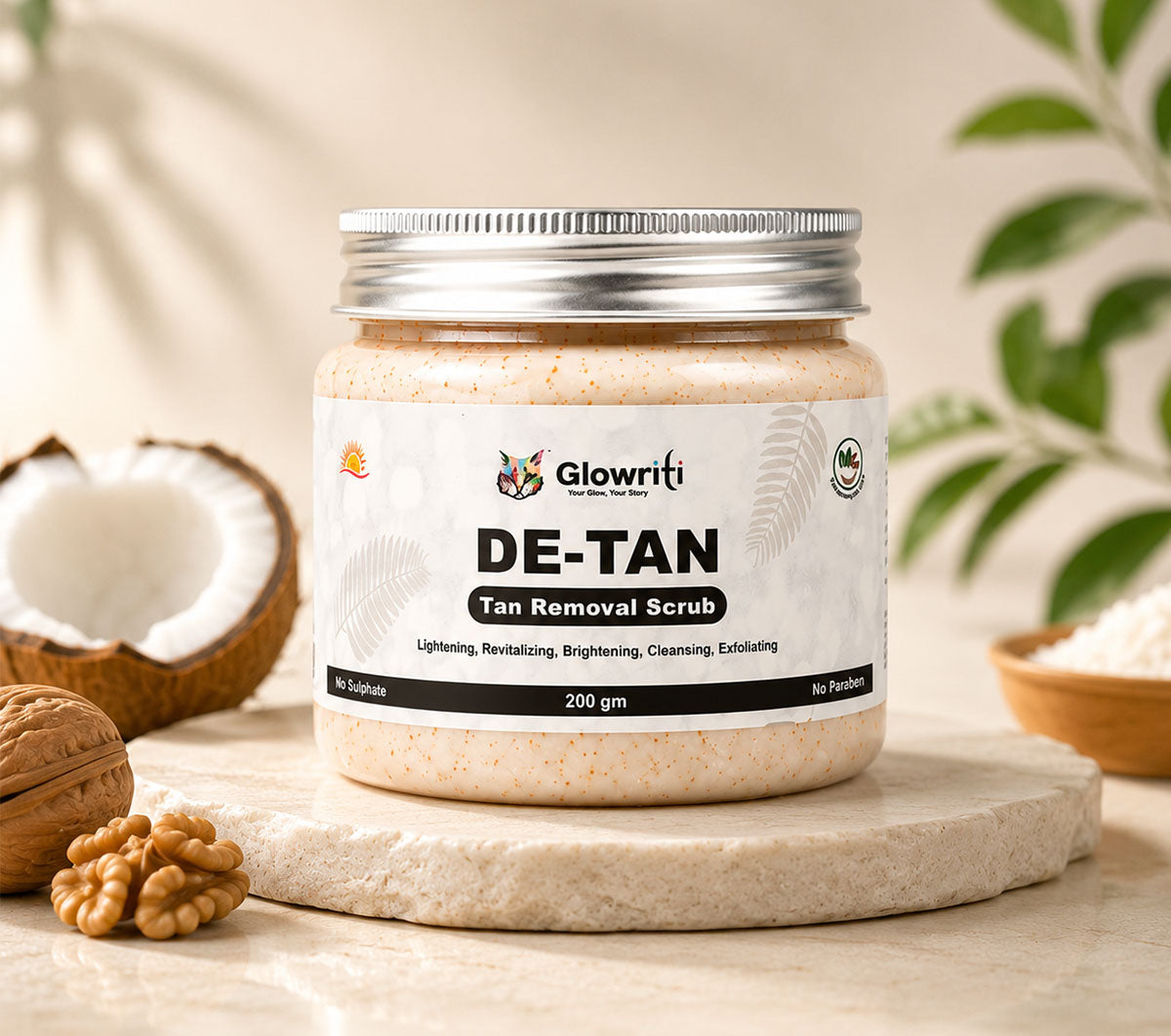 Glowriti De-tan Face & Body Scrub  (200 ml)