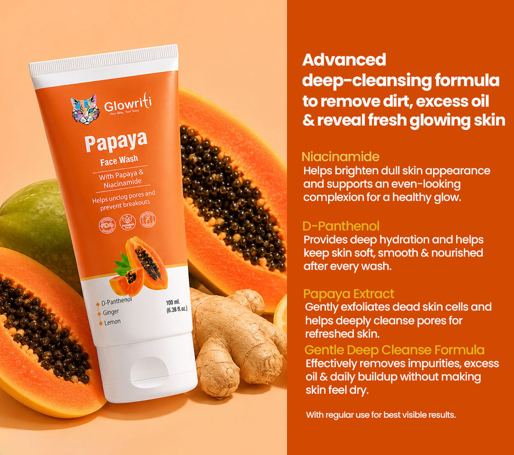 Papaya Deep Cleanse Face Wash with Niacinamide & D-Panthenol