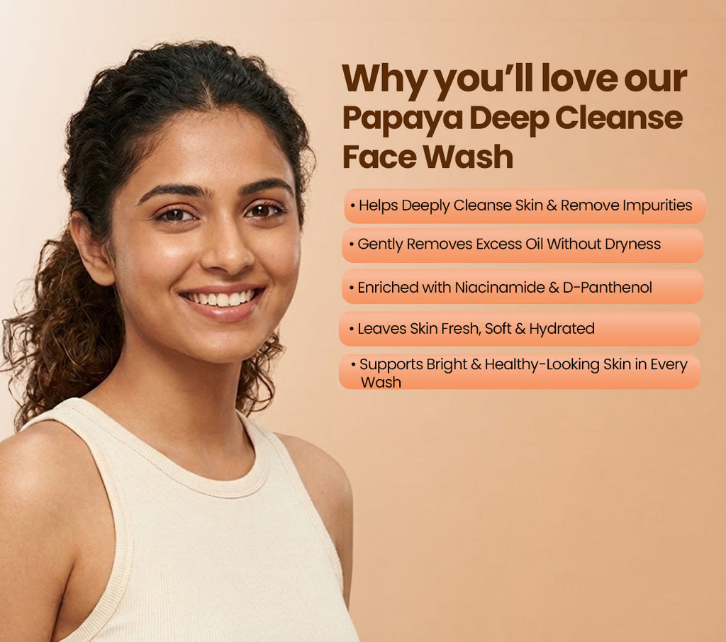 Papaya Deep Cleanse Face Wash with Niacinamide & D-Panthenol