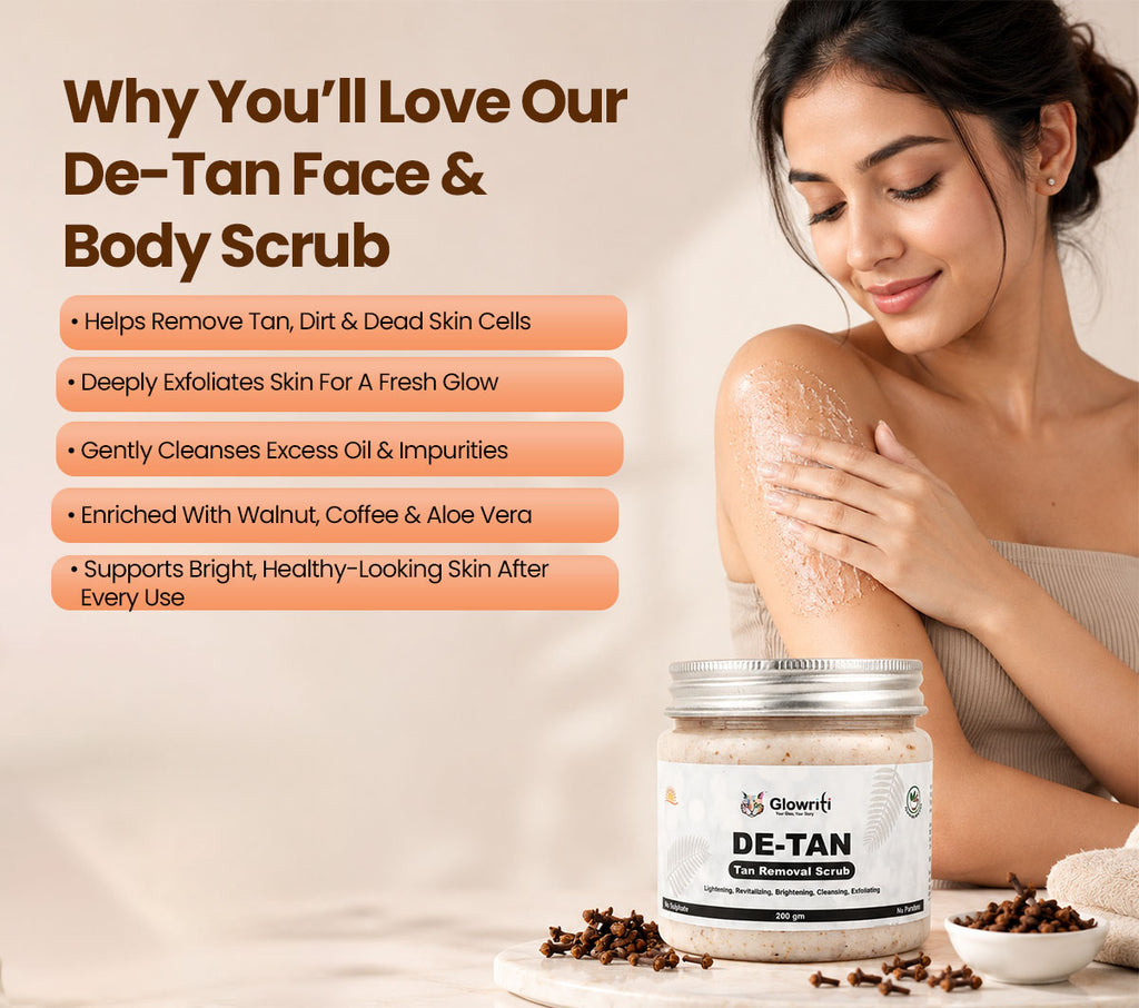 Glowriti De-tan Face & Body Scrub  (200 ml)