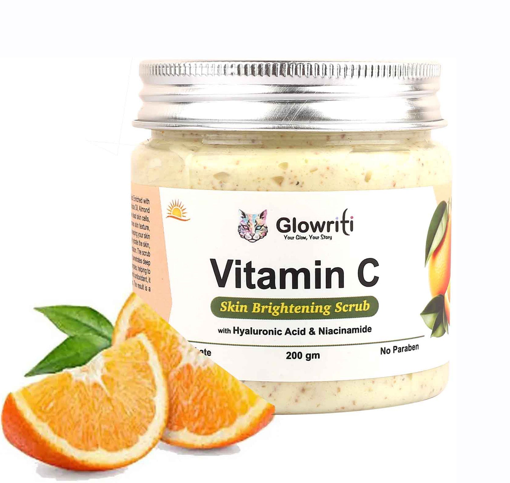 Glowriti Vitamin C Skin Brightening Face Serum Scrub  (200 g)